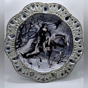 ICE PRINCESS FANTASY ART COLLECTOR PLATE BY NENE THOMAS, CRYSTAL ENCHANTMENT